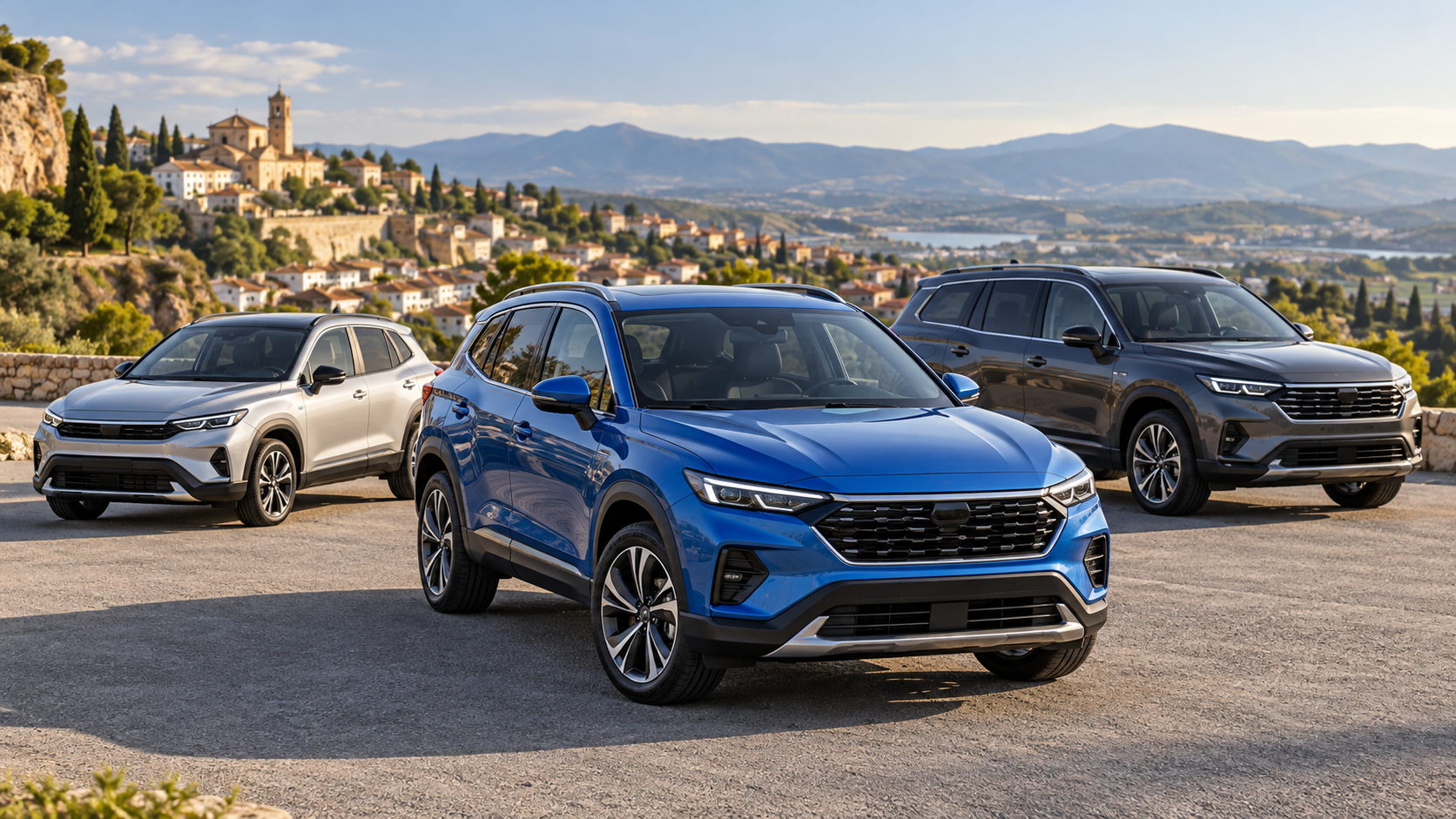 Tres SUV de distintos tamaños para ilustrar cómo elegir un SUV